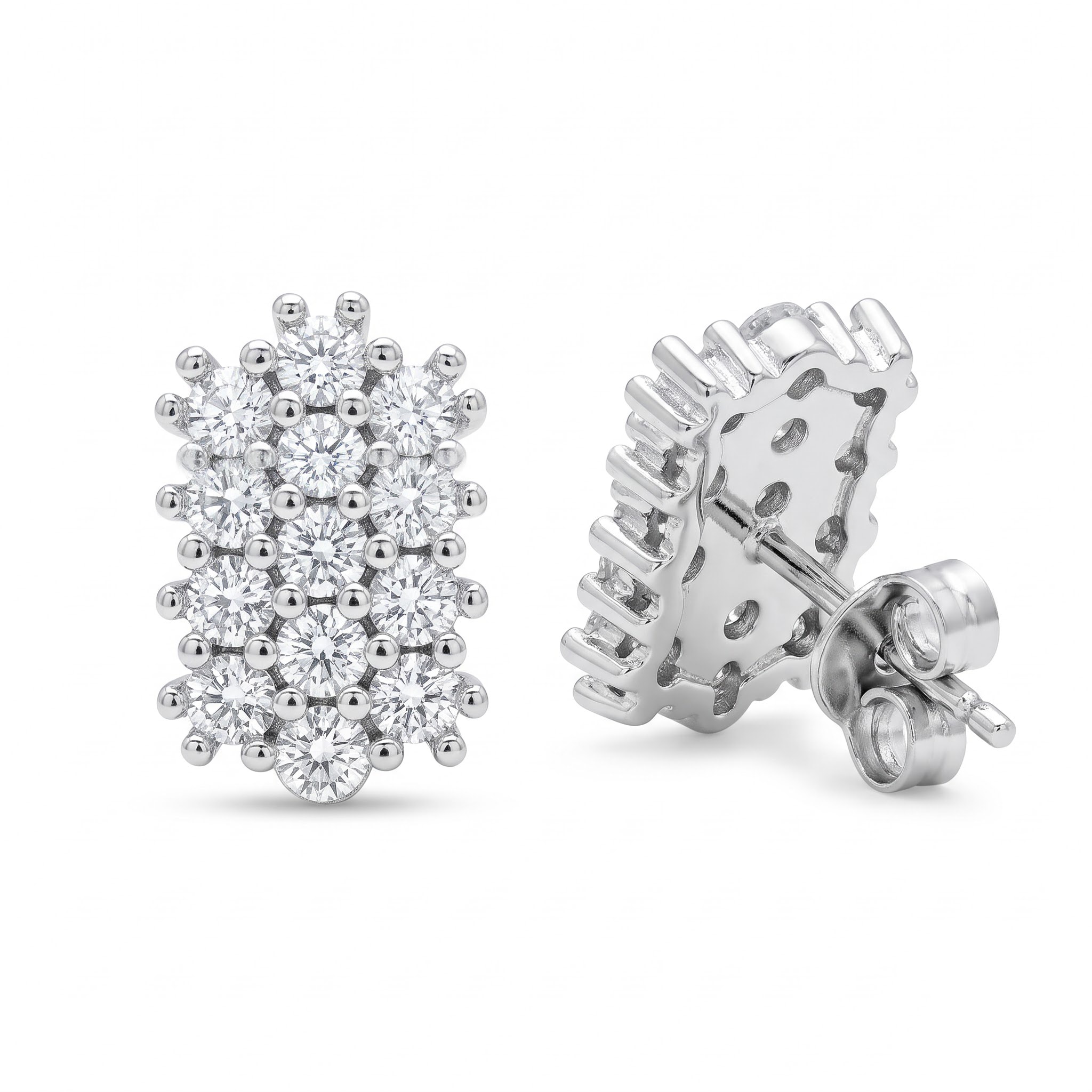 Elongated Cluster Stud Earrings — view 1 of 4