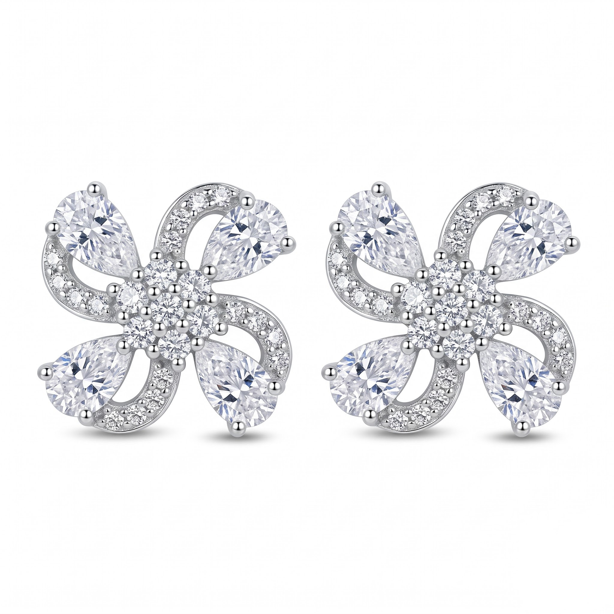 Five-Petal Pear Blossom Stud Earrings — view 1 of 3