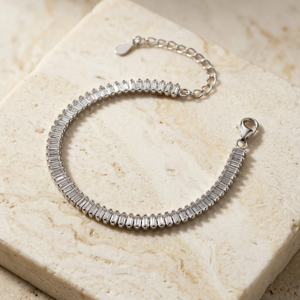 Baguette Crystal Tennis Bracelet — view 1 of 3