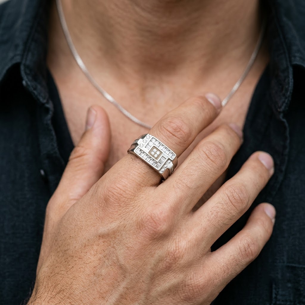 Baguette Halo Statement Ring — view 1 of 2