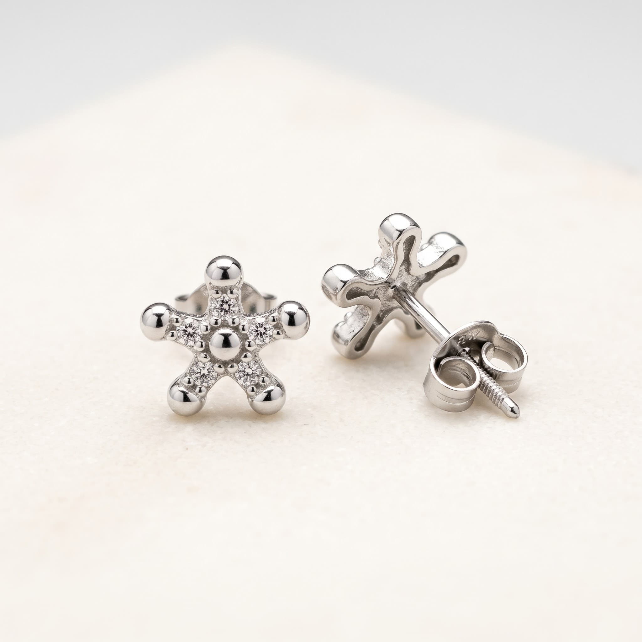 Beaded Star Stud Earrings