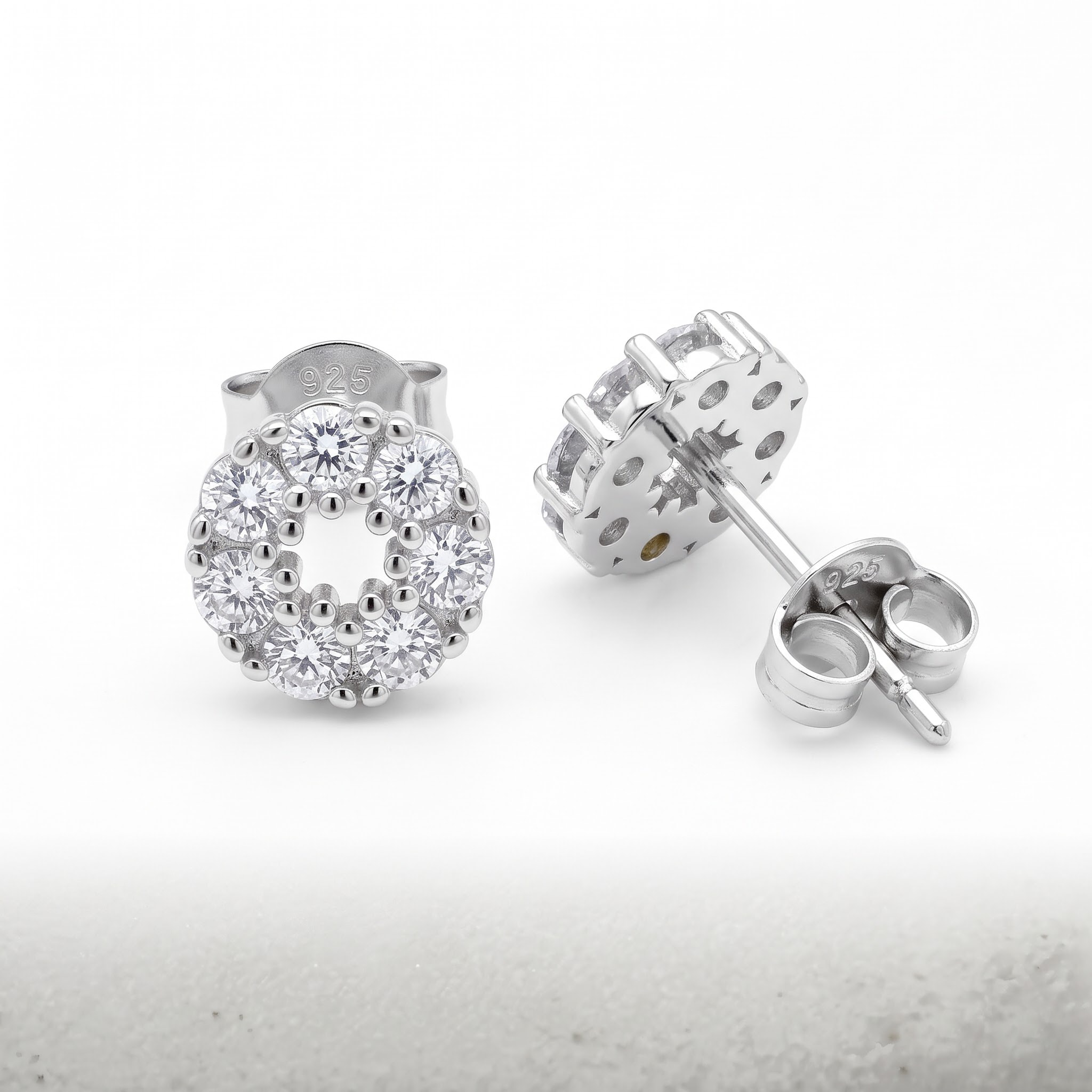 Circle Halo Stud Earrings — view 1 of 3