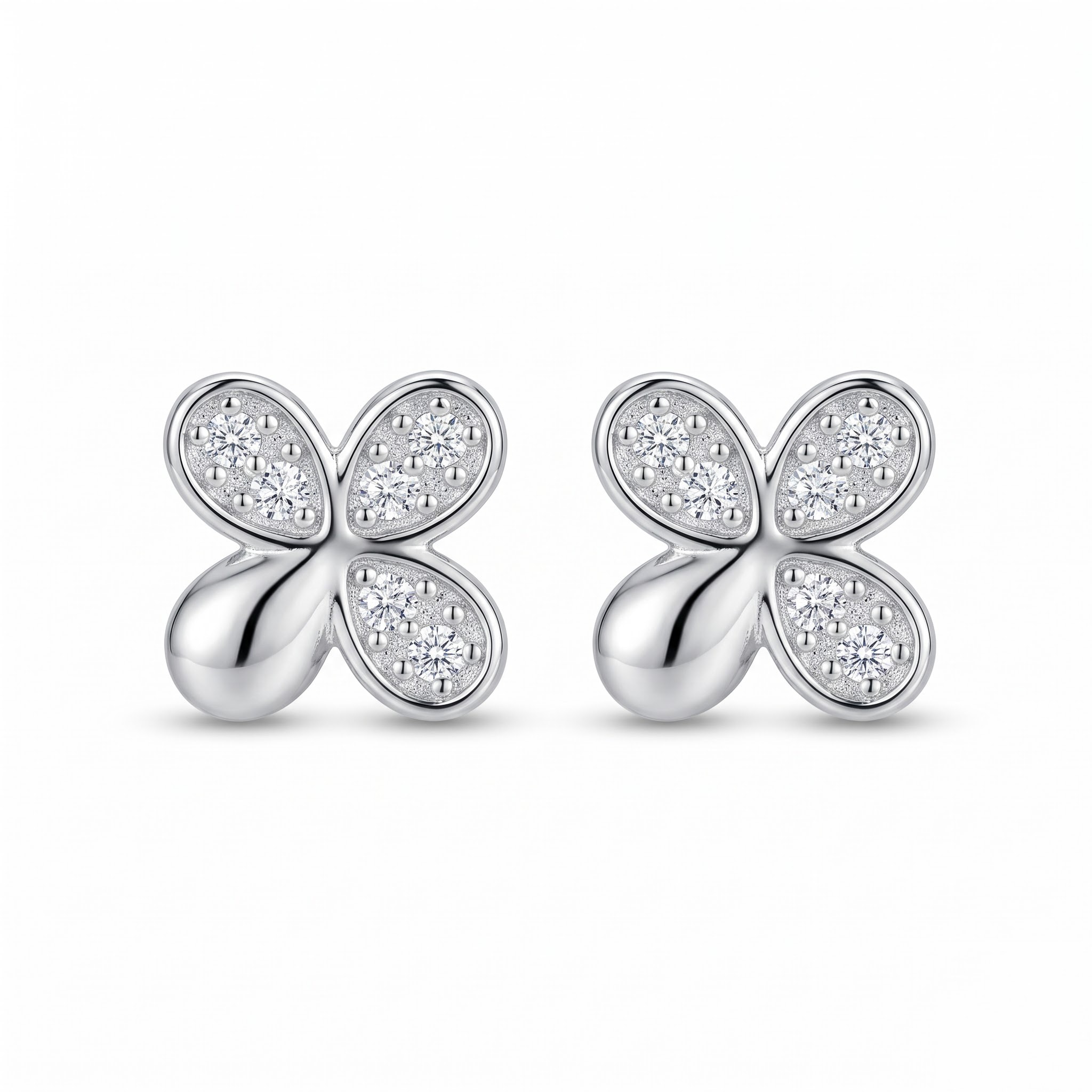 Four-Petal Clover Stud Earrings — view 1 of 3