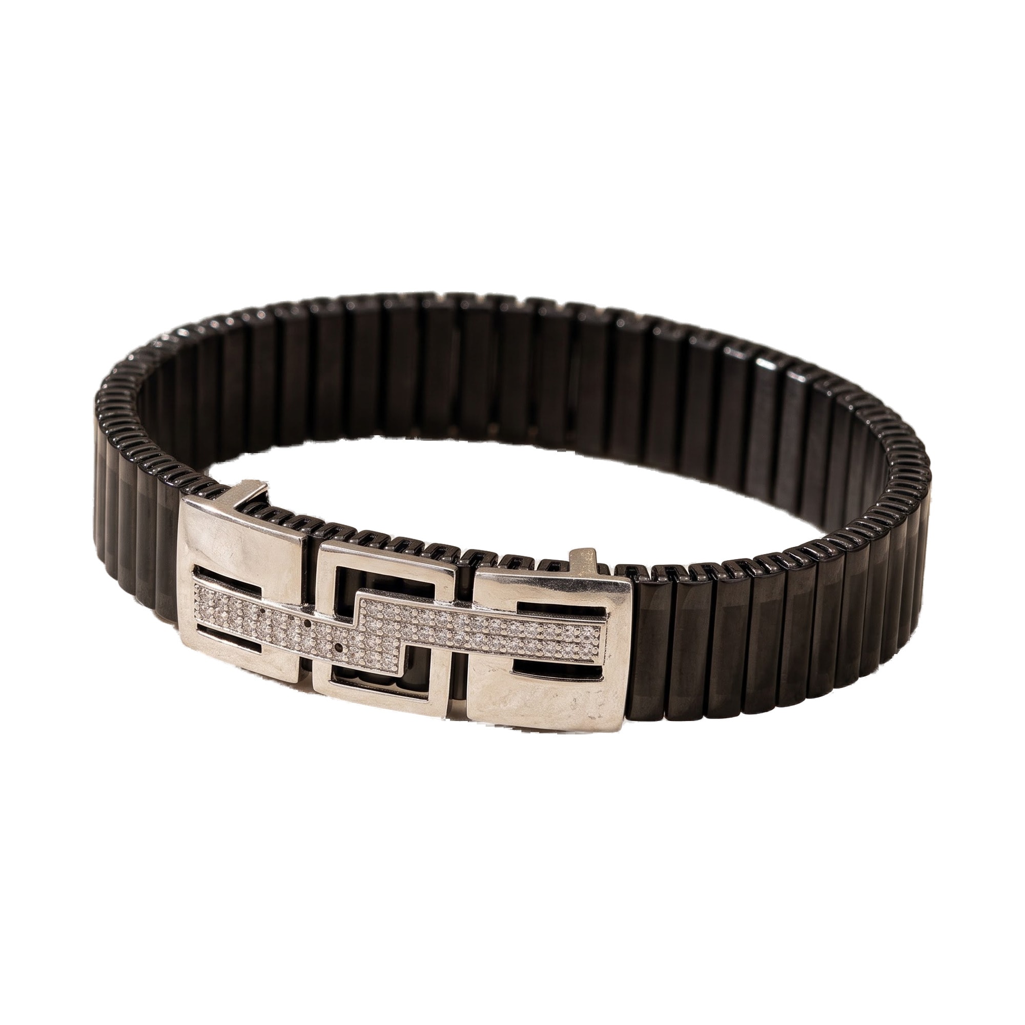 Greek-Key Pavé Band Bracelet — view 1 of 4