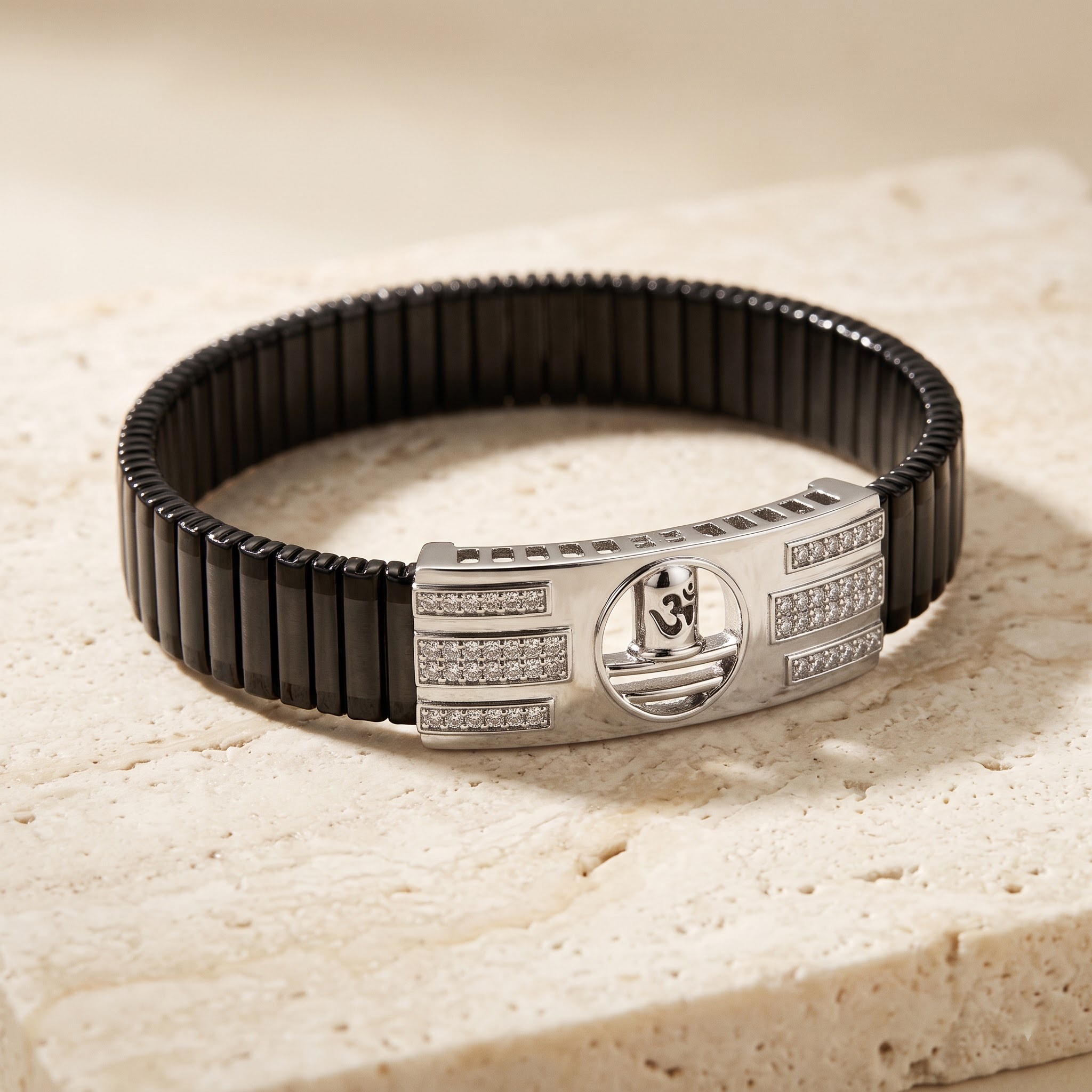 Om Shivling Pavé Band Bracelet — view 1 of 3