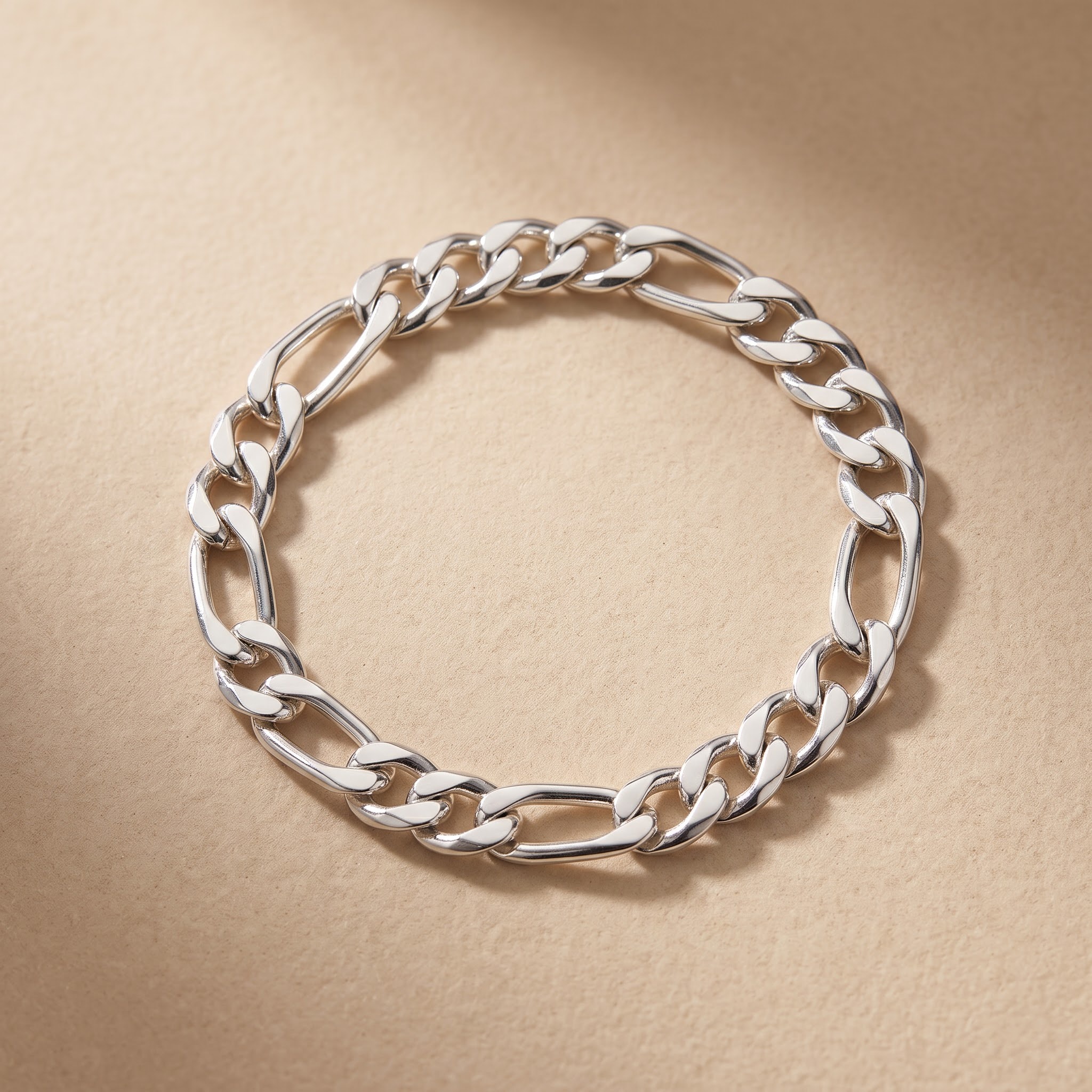 Polished Figaro Bracelet — view 1 of 4