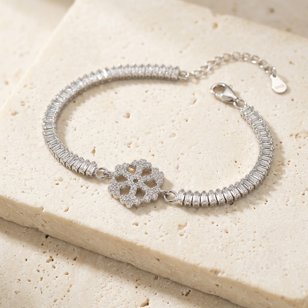 Snowflake Medallion Tennis Bracelet — view 1 of 2