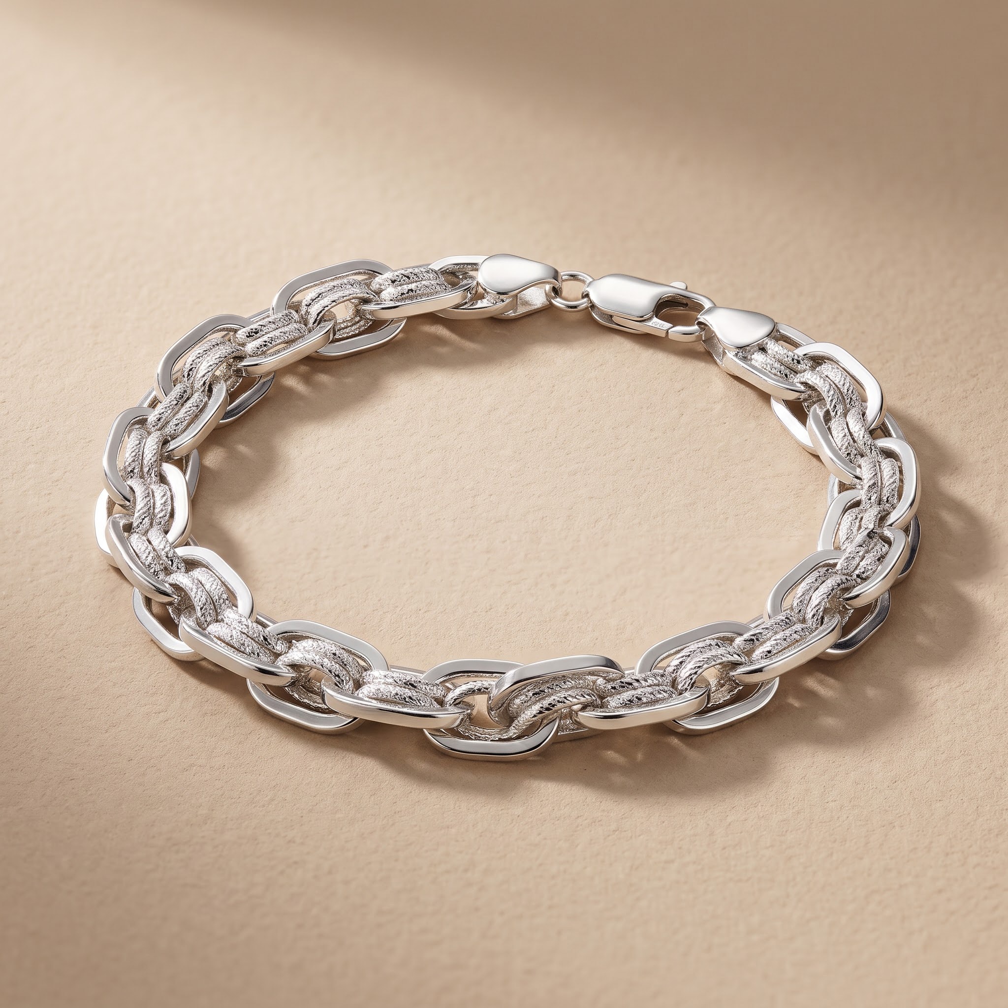 Textured Cable Link Bracelet — view 1 of 3