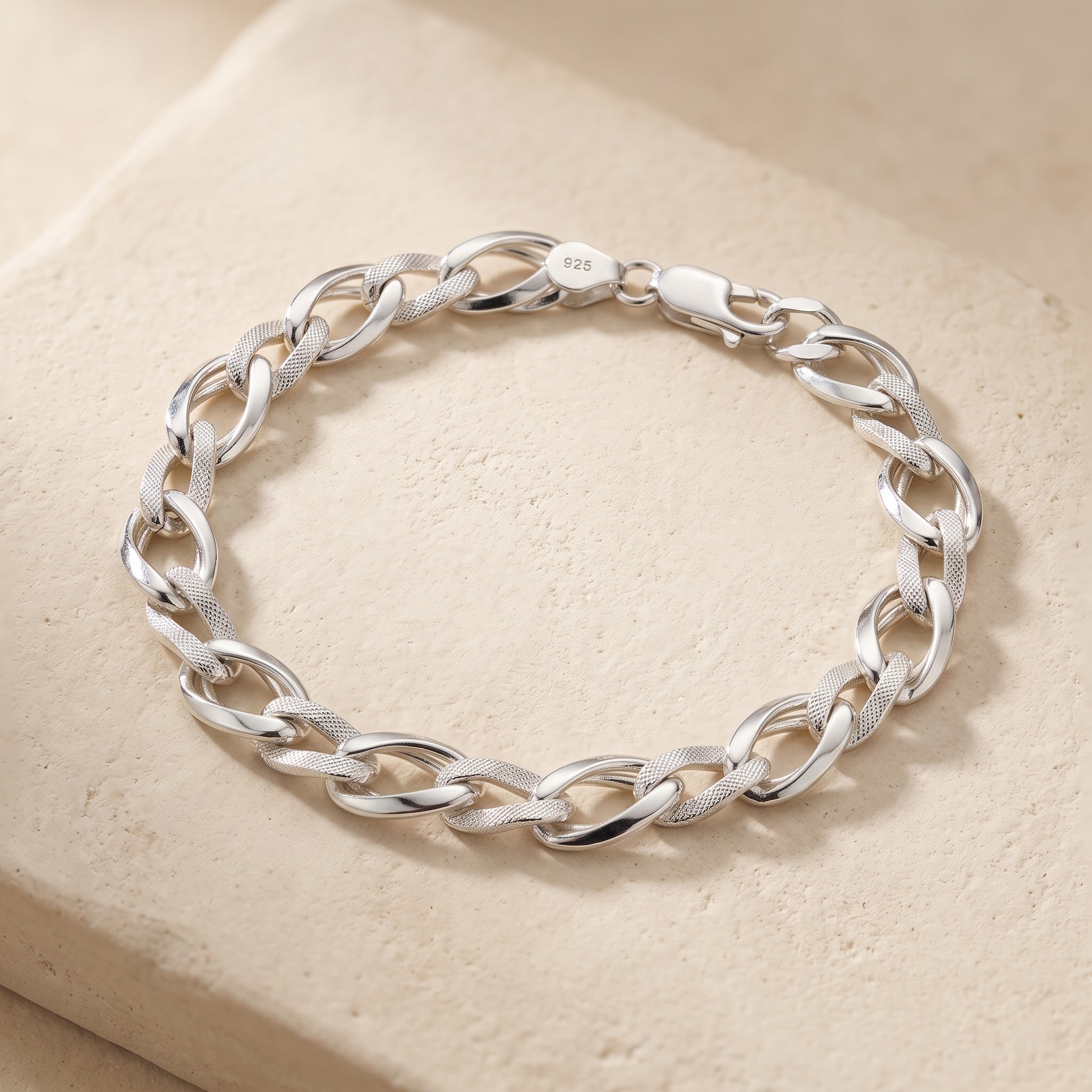 Textured Figaro Bracelet — view 1 of 4